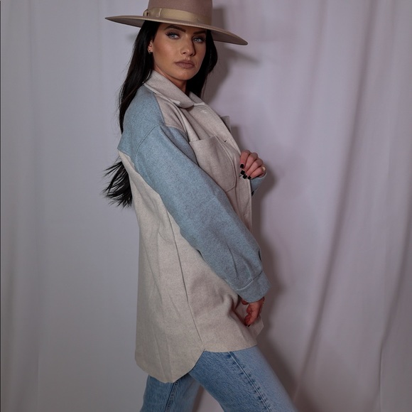 Color Block Shacket - Picture 3 of 5